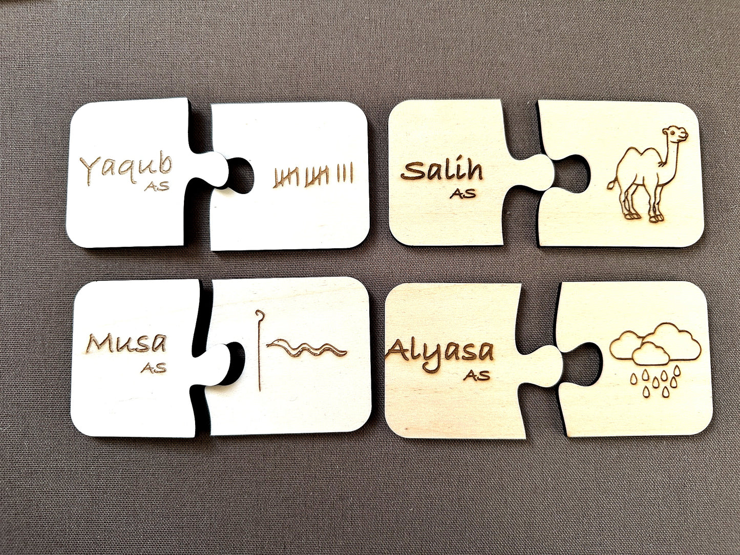 25 Propheten im Islam – Puzzle Memory aus Holz