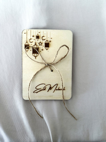 Eid Mubarak Geldgeschenk aus Holz