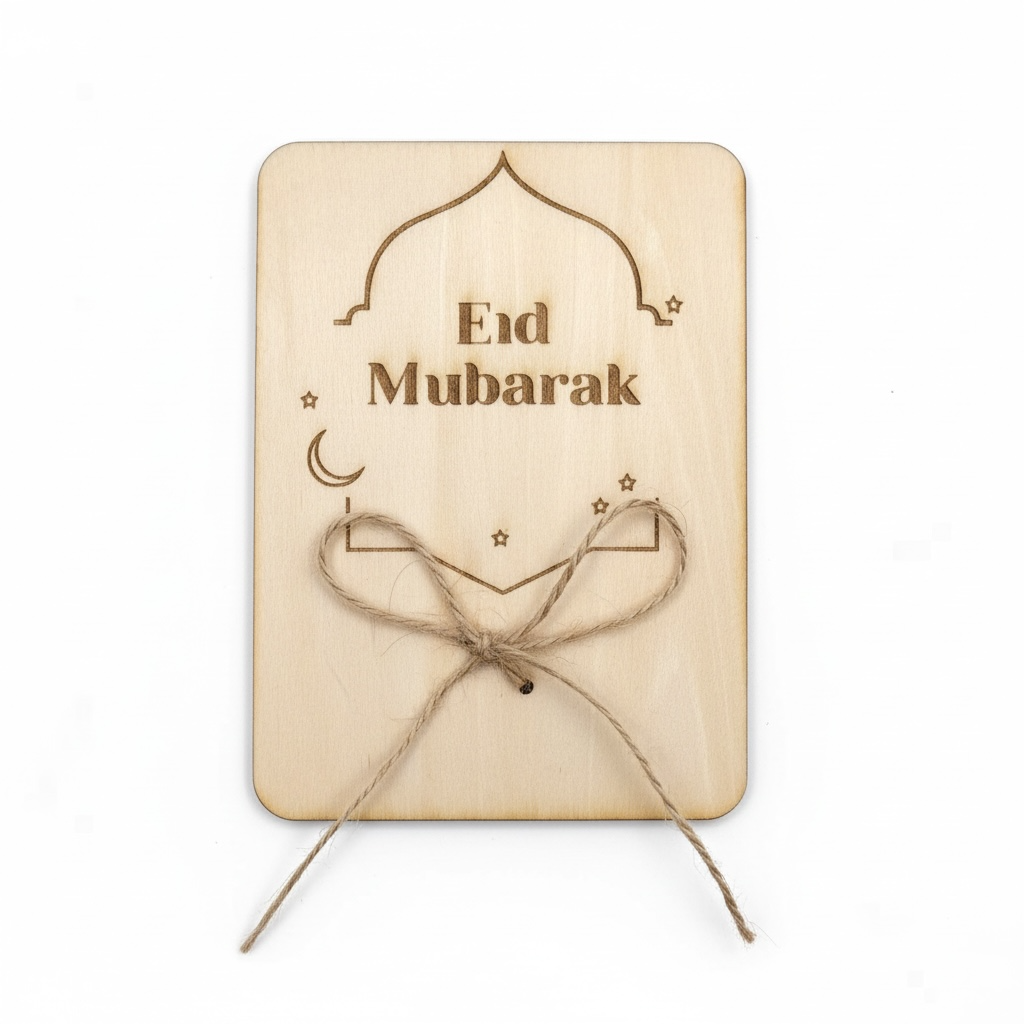 Eid Mubarak I Hayırlı Bayramlar Geldgeschenk aus Holz