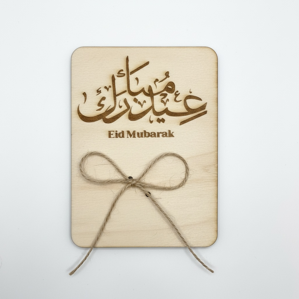 Eid Mubarak I Hayırlı Bayramlar Geldgeschenk aus Holz
