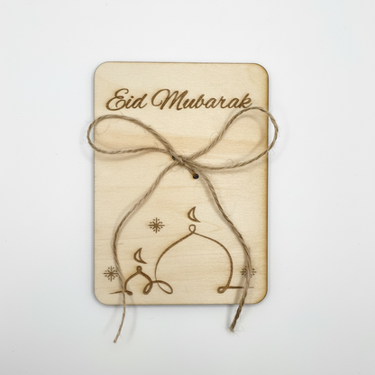 Eid Mubarak I Hayırlı Bayramlar Geldgeschenk aus Holz