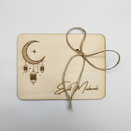 Eid Mubarak I Hayırlı Bayramlar Geldgeschenk aus Holz