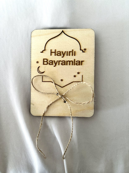 Eid Mubarak Geldgeschenk aus Holz