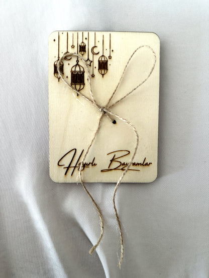Eid Mubarak Geldgeschenk aus Holz