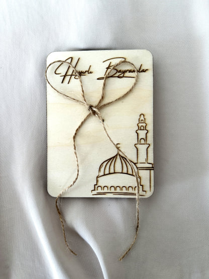 Eid Mubarak Geldgeschenk aus Holz
