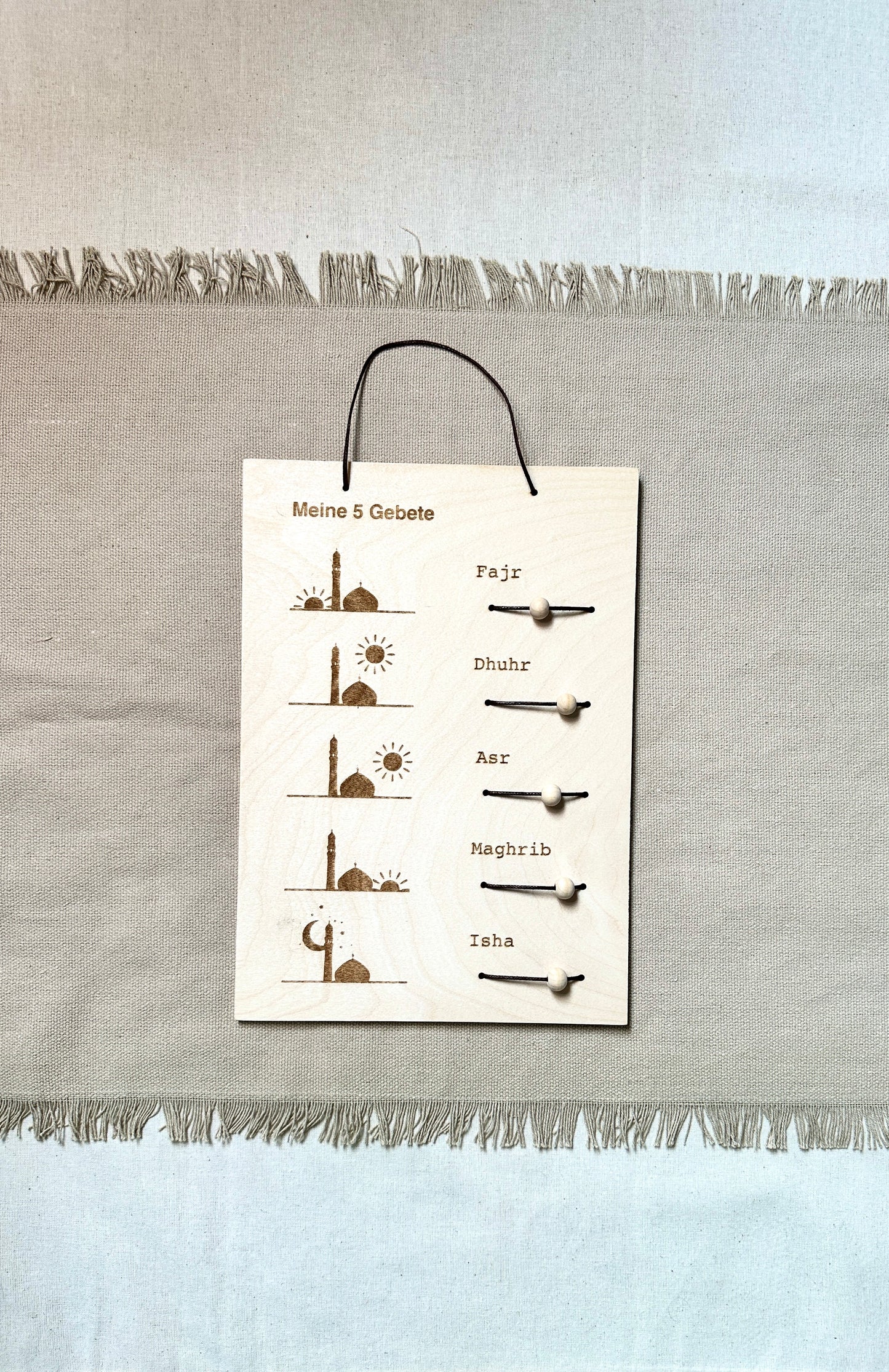 2er Set Holztafeln - Wähle aus Dhikr Tafel, Gebetstracker oder Tägliche Dhikr