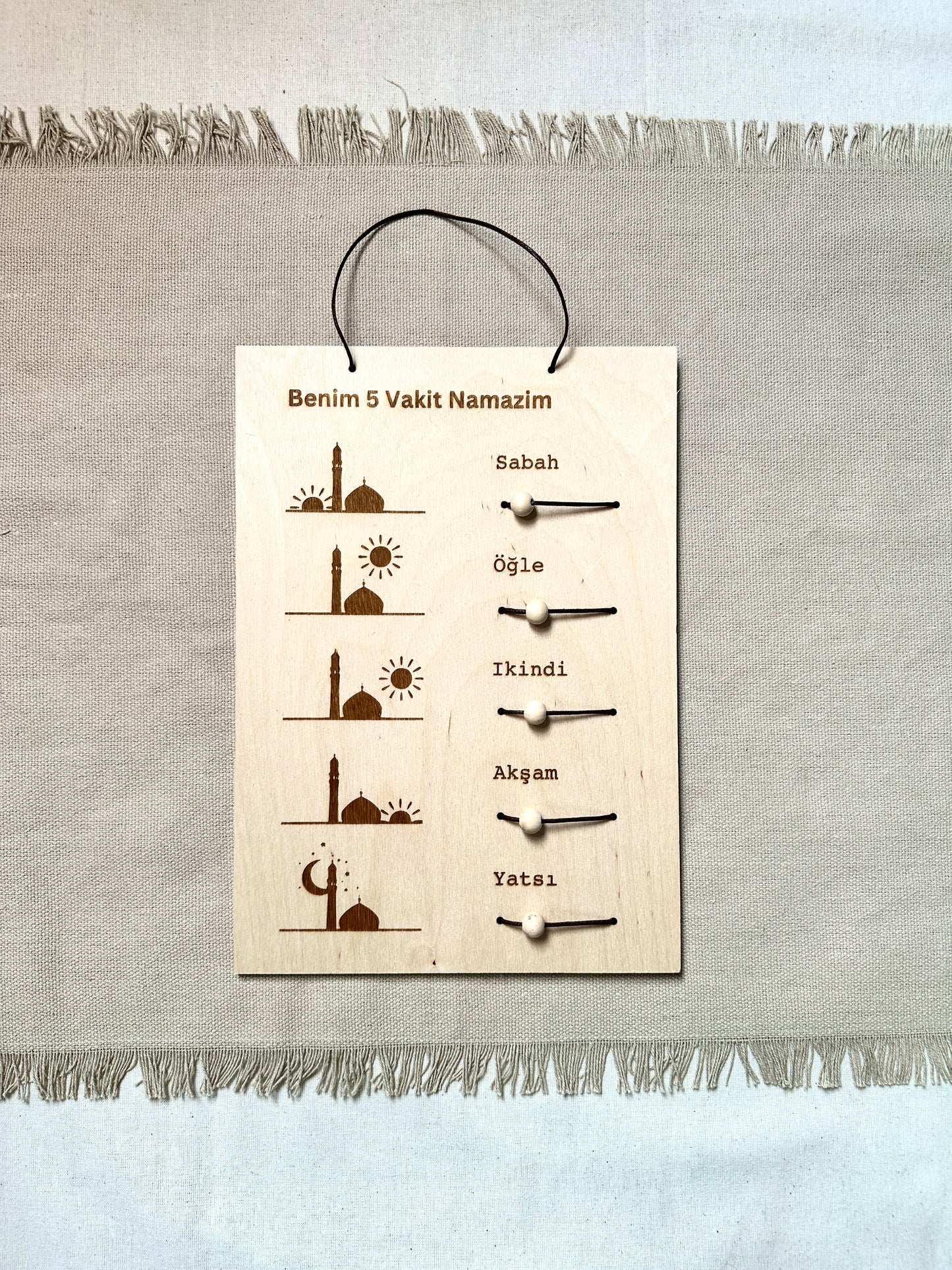 2er Set Holztafeln - Wähle aus Dhikr Tafel, Gebetstracker oder Tägliche Dhikr